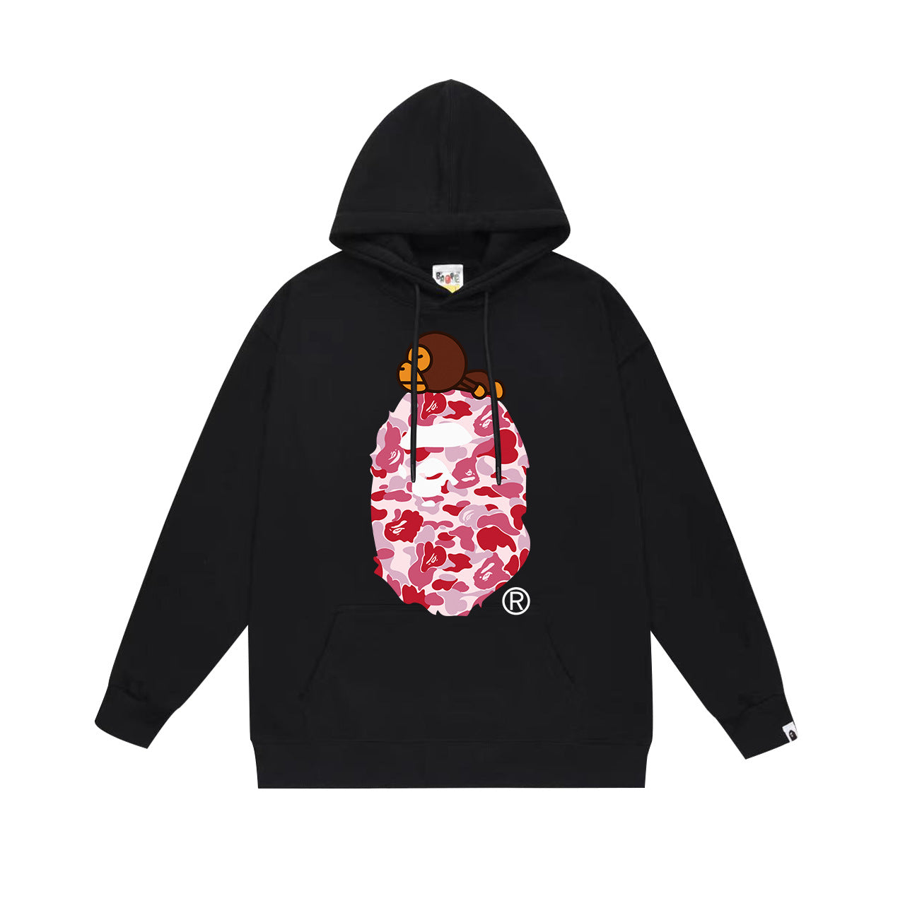 BAPE Baby Milo Pink Camo APE Head Pullover Hoodie