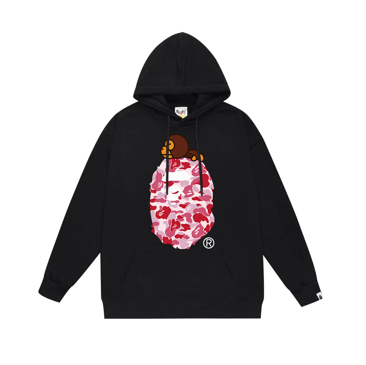BAPE Baby Milo Pink Camo APE Head Pullover Hoodie