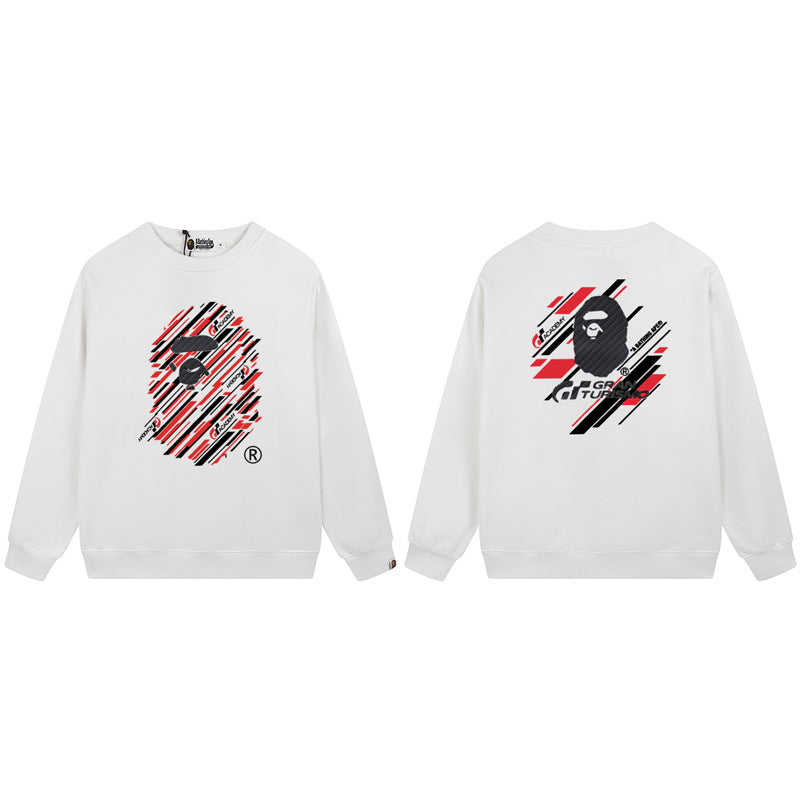 BAPE Abstract Ape Head Graphic Crewneck Sweatshirt Black