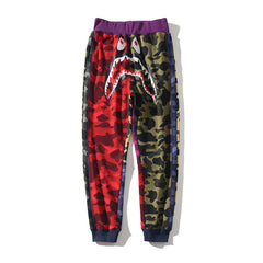BAPE Shark Head Pants 3D Printed Casual Loose Men's and Women's Sports Casual Sanitary Pants Order Light Mature Casual Mid Waist (9)