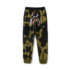 BAPE Shark Head Pants 3D Printed Casual Loose Men's and Women's Sports Casual Sanitary Pants Order Light Mature Casual Mid Waist (15)
