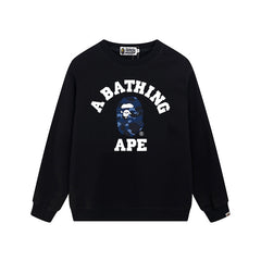 BAPE Blue Ape Head Graphic Crewneck Sweatshirt