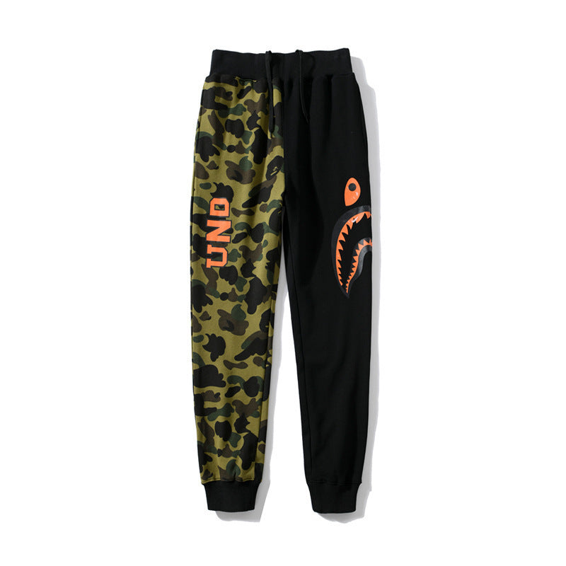 BAPE Shark Head Pants 3D Printed Casual Loose Men's and Women's Sports Casual Sanitary Pants Order Light Mature Casual Mid Waist (3)