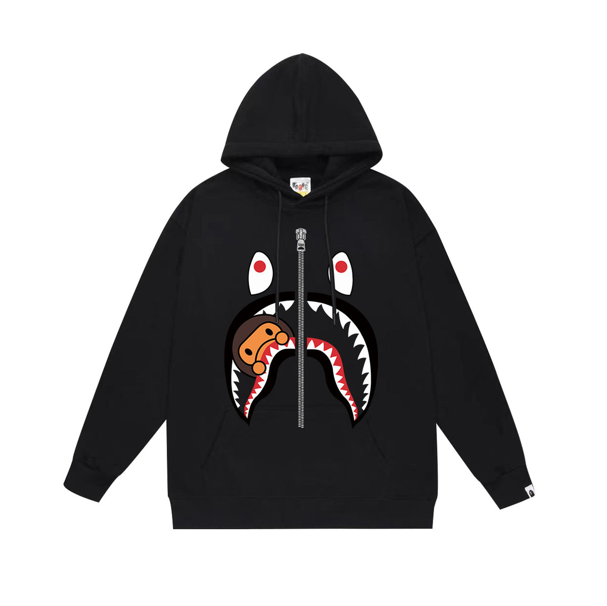BAPE x Baby Milo Shark Face Graphic Pullover Hoodie