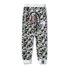 BAPE Shark Head Pants 3D Printed Casual Loose Men's and Women's Sports Casual Sanitary Pants Order Light Mature Casual Mid Waist (4)