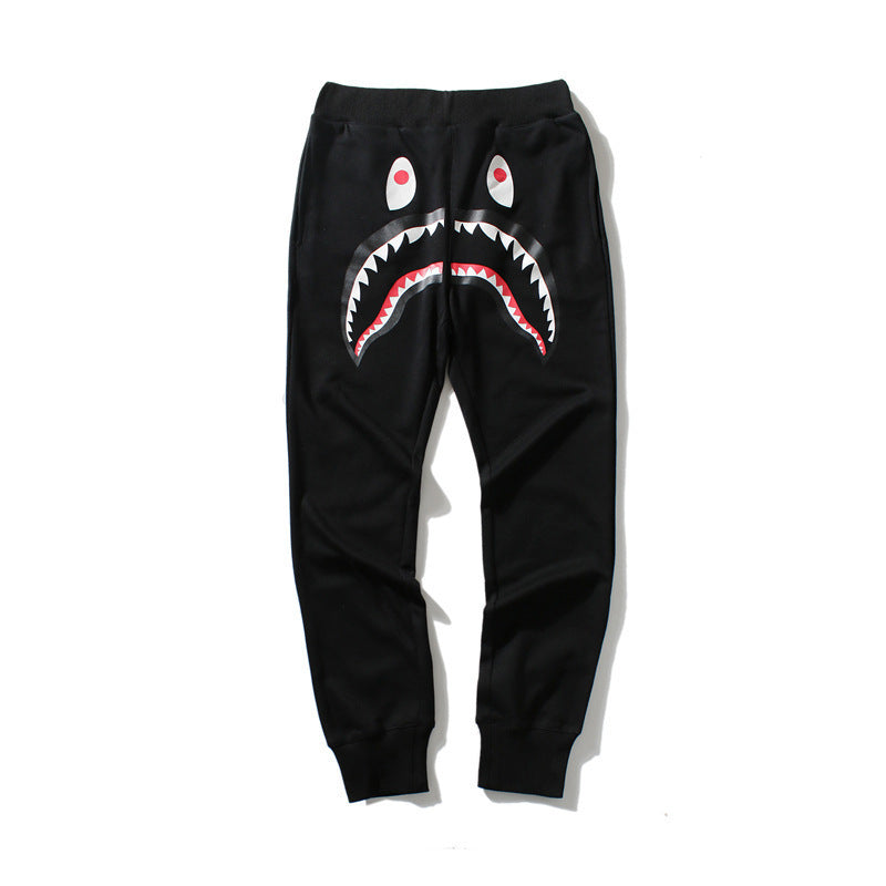 BAPE Shark Head Pants 3D Printed Casual Loose Men's and Women's Sports Casual Sanitary Pants Order Light Mature Casual Mid Waist (5)