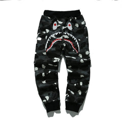 BAPE Shark Head Pants 3D Printed Casual Loose Men's and Women's Sports Casual Sanitary Pants Order Light Mature Casual Mid Waist (7)