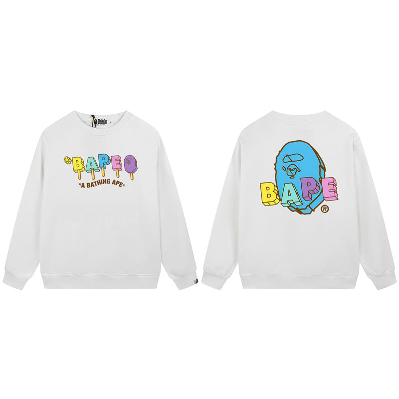 BAPE Colorful Ape Head Graphic Crewneck Sweatshirt