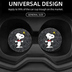 Snoopy Felt Car Cup Holder Coasters - Anti-Slip Universal Pads