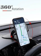 360° Rotatable Car Phone Holder – Universal Dashboard & Windshield Mount Stand