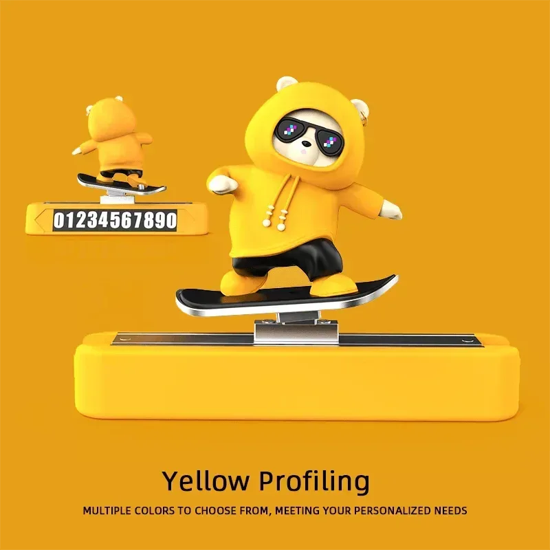 Skateboard Bear Dashboard Decoration