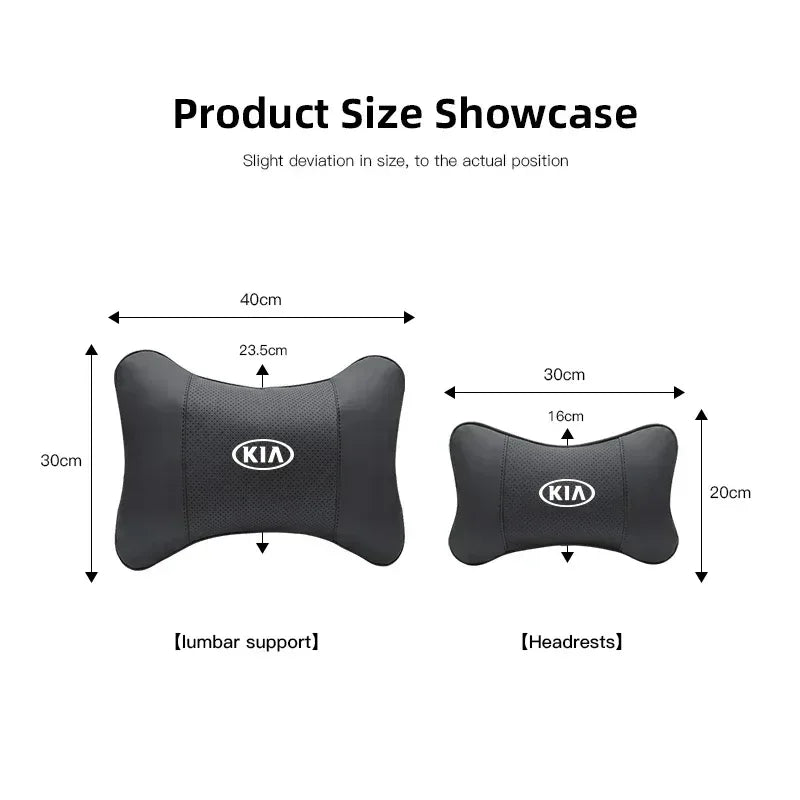 KIA Car Headrest & Lumber Support Pillow