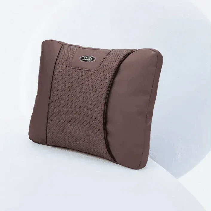 Land Rover Leather Car Neck Pillow & Lumbar Support