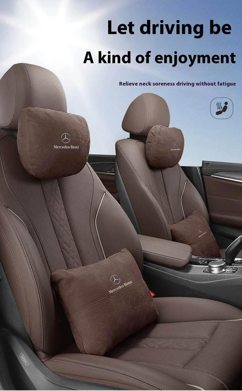 Mercedes Benz Neck Pillow & Lumbar Support Cushion