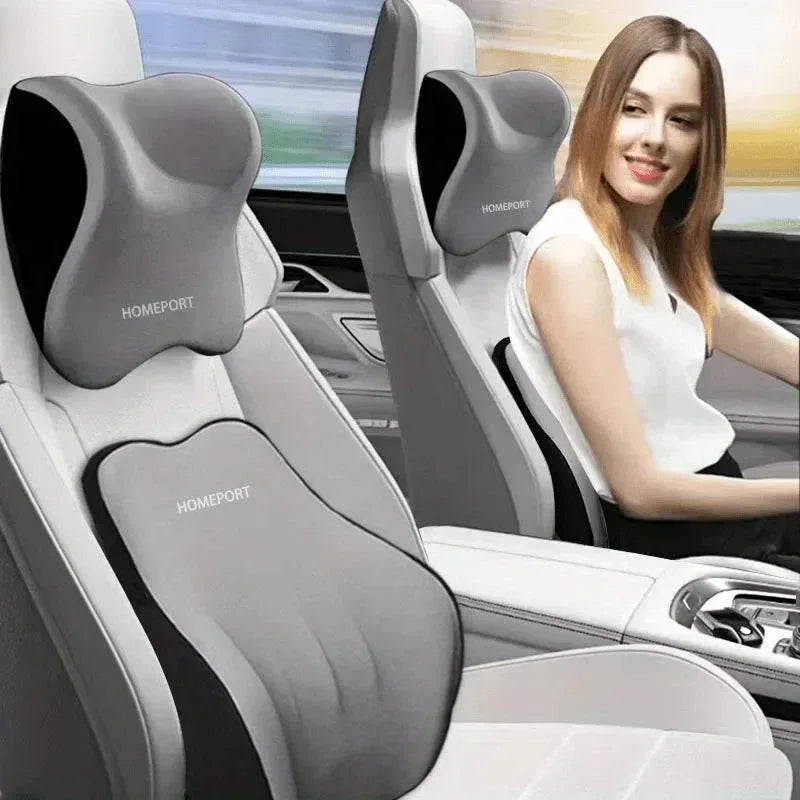 Car Neck Pillow & Back Cushion for Ultimate Comfort