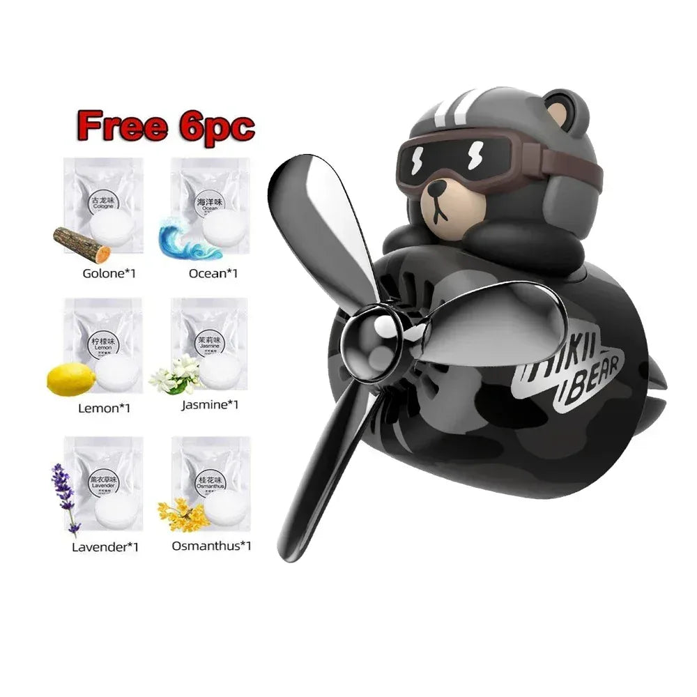 AutoPro DIY Perfume Pilot Bear Vent Clip Car Air Freshener Diffuser