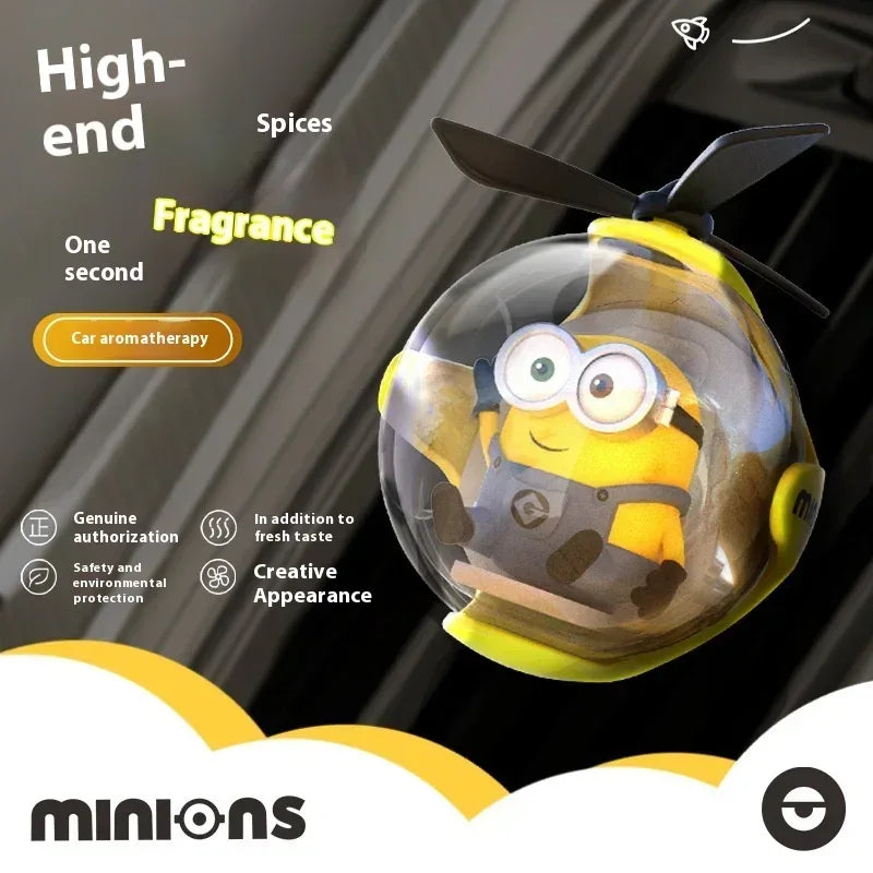 Universal Minions Cartoon Car Air Freshener Rotating Propeller Outlet