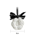 White Flower Hanging Car Air Freshener Perfume