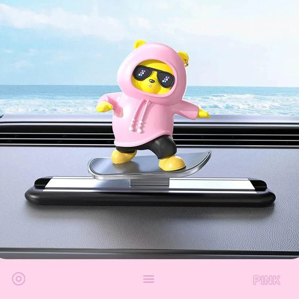 Skateboard Bear Dashboard Decoration