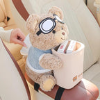 2-in-1 Car Tissue Holder Trash Can Armrest Storage Organizer