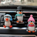 Penguin Car Air Freshener - Auto AC Vent Aromatherapy Diffuser