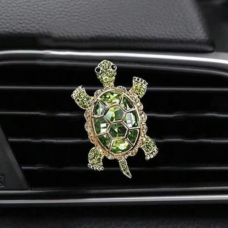 Crystal Turtle Car Air Vent Decoration - Shiny Interior Accessory
