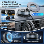 360° Magnetic Car Phone Holder – Vacuum Suction Mount