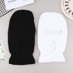 3-Hole Funny Car Seat Headrest Cover – Full Face Ski Mask Design