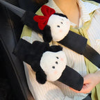 Cartoon Bow Dog Seatbelt Cover Shoulder Pad Car Safety Harness