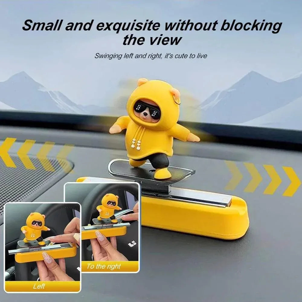 Skateboard Bear Dashboard Decoration