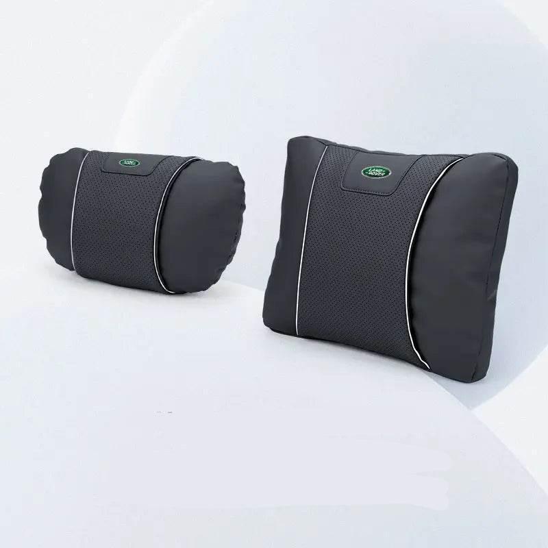 Land Rover Leather Car Neck Pillow & Lumbar Support