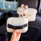Cartoon Bow Cloud Car Tissue Box Holder - Hanging Napkin Storage