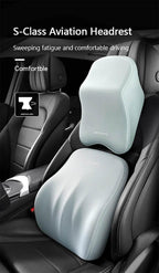 Ergonomic Memory Foam Car Neck & Lumbar Support Pillow Cushion Set
