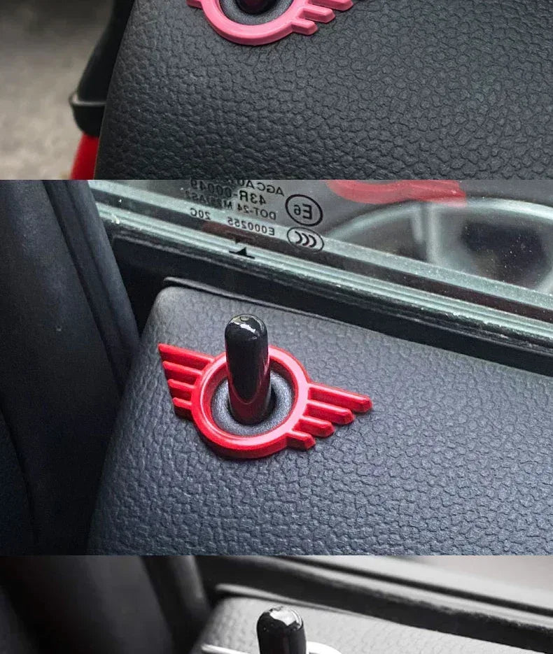 MINI Cooper Door Lock Button Decoration Sticker