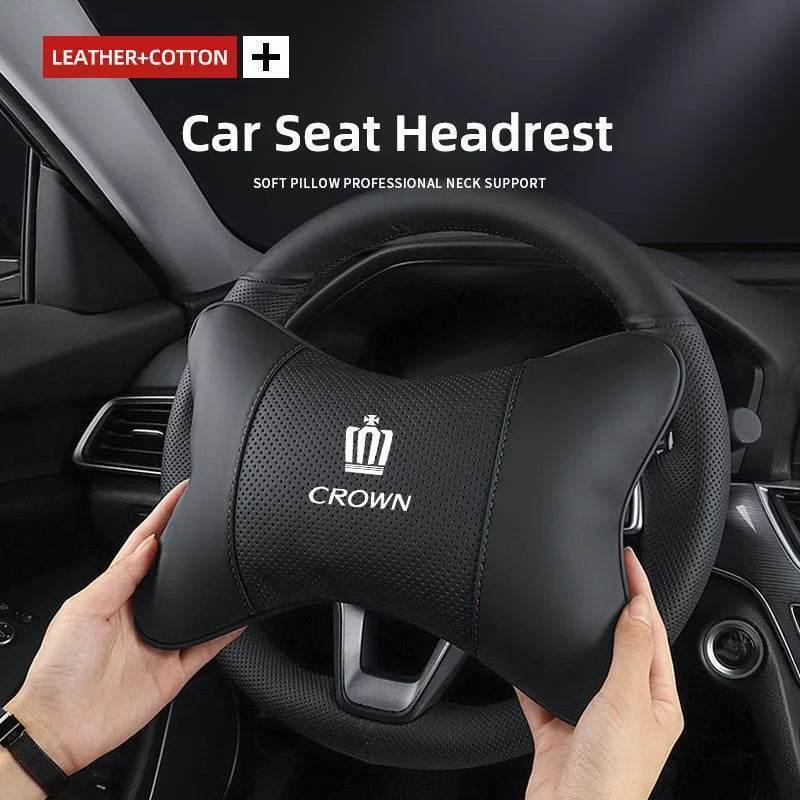 Toyota Crown Leather Car Neck Pillow