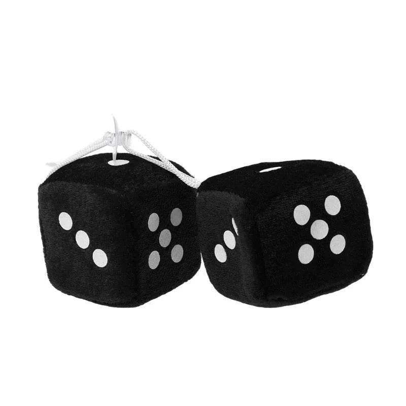 Fuzzy Dice Car Mirror Hanging Decoration