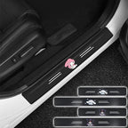 Carbon Fiber Car Door Sill Protector Stickers Anti-Scratch Threshold
