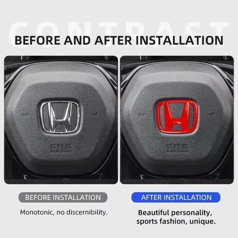Honda 3D ABS Steering Wheel Emblem Sticker