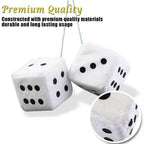 Fuzzy Dice Car Mirror Hanging Decoration
