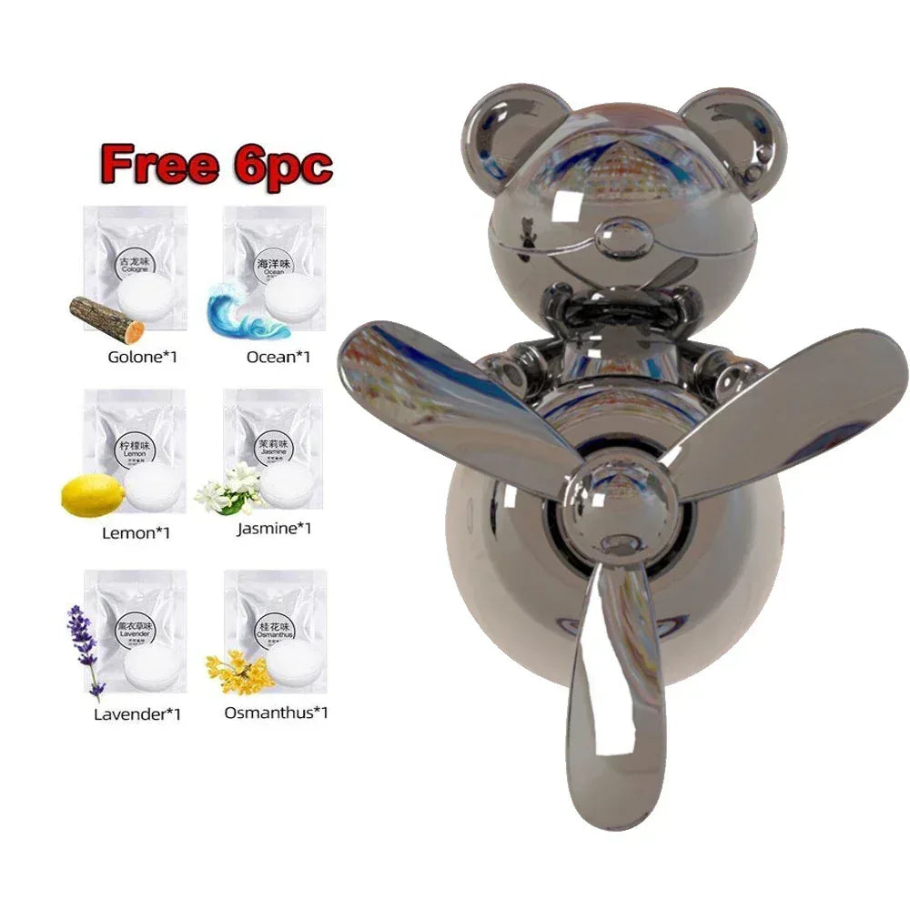 AutoPro DIY Perfume Pilot Bear Vent Clip Car Air Freshener Diffuser