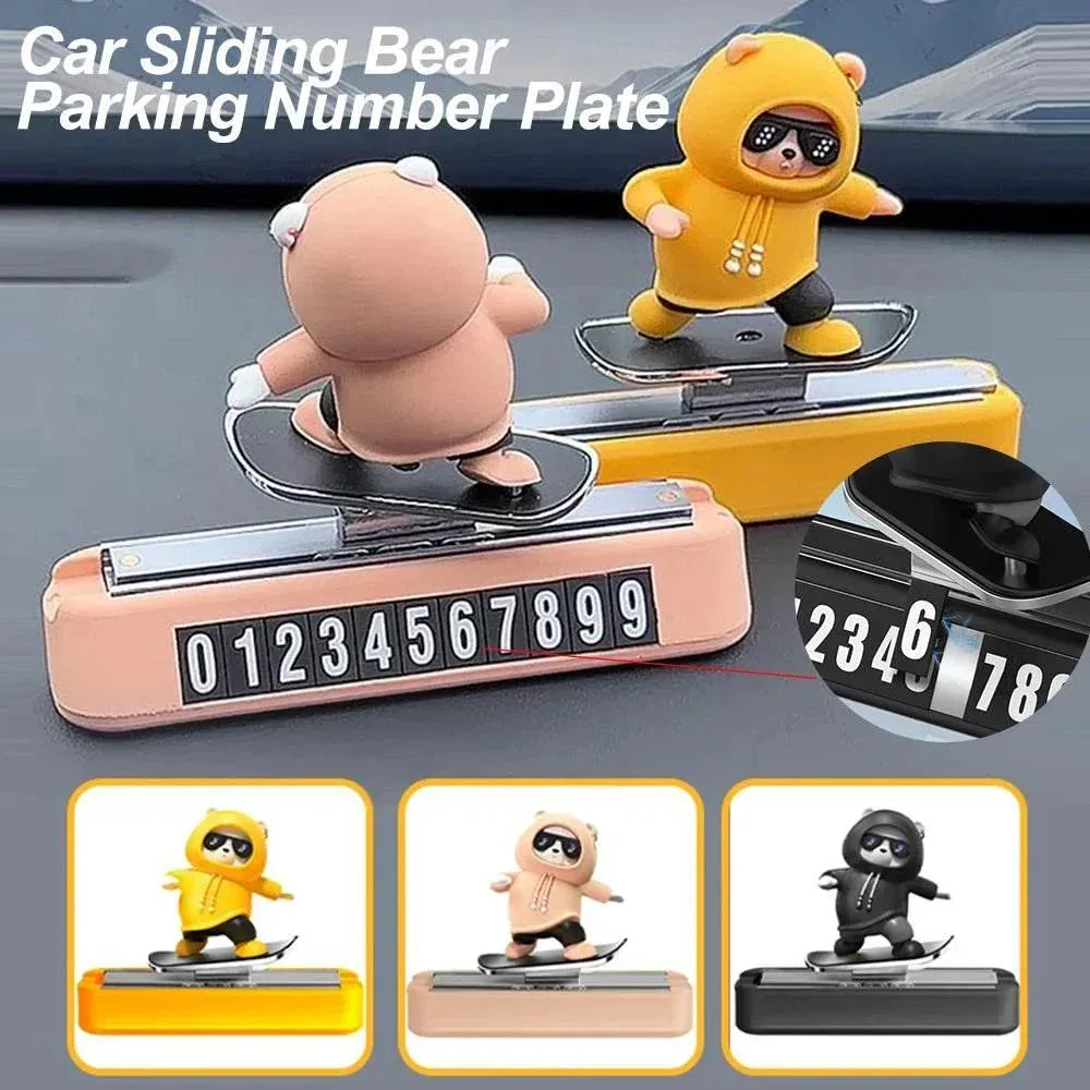 Skateboard Bear Dashboard Decoration