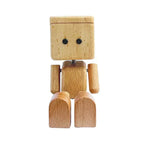 Wooden Leg-Shaking Car Ornament – Cute Robot Fragrance Doll