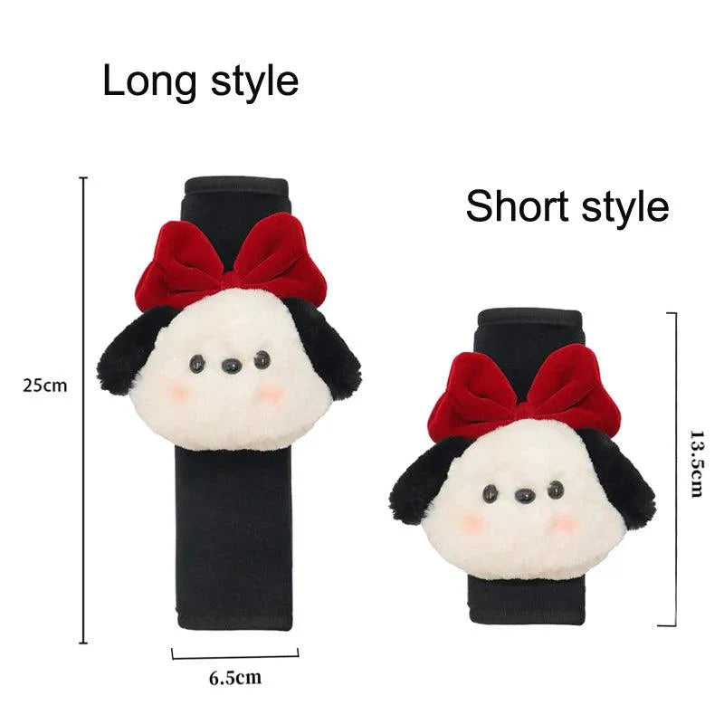 Cartoon Bow Dog Seatbelt Cover Shoulder Pad Car Safety Harness