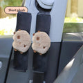2pcs Cute Capybara Plush Car Seat Belt Shoulder Pad Covers