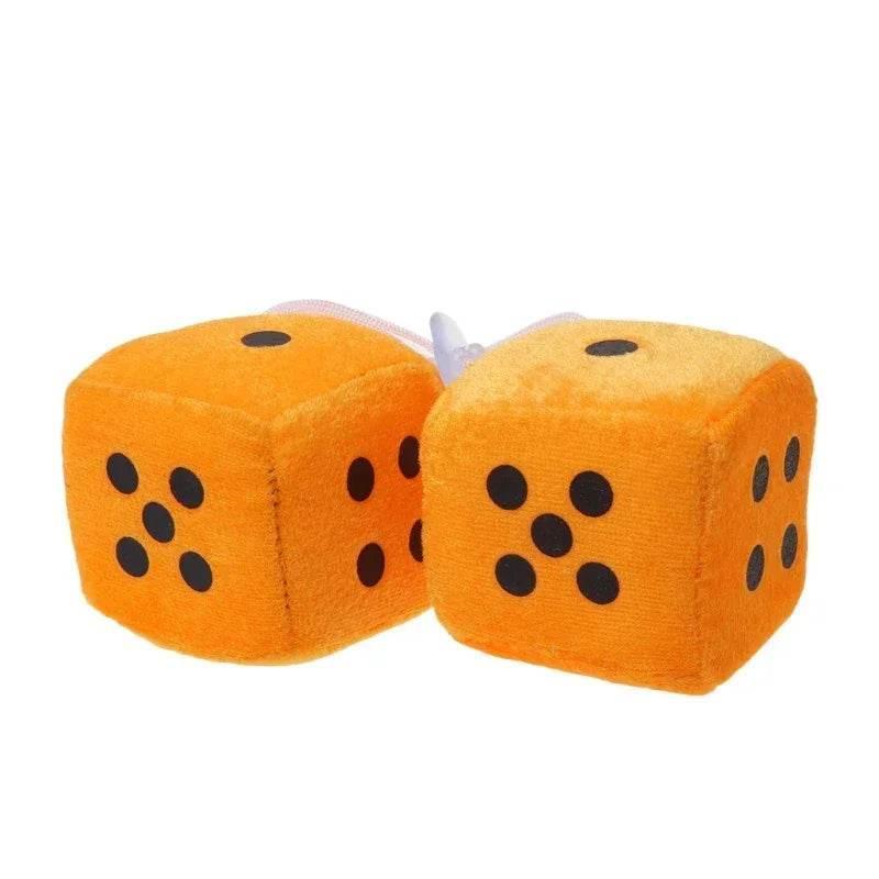 Fuzzy Dice Car Mirror Hanging Decoration