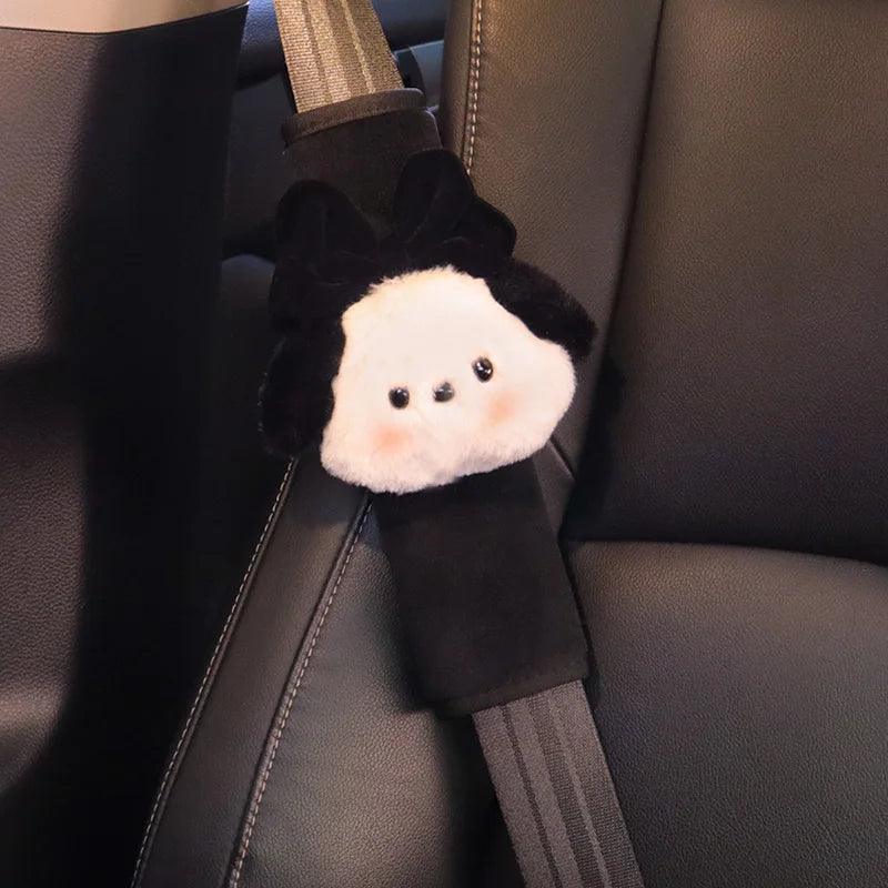 Cartoon Bow Dog Seatbelt Cover Shoulder Pad Car Safety Harness
