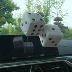 Fuzzy Dice Car Mirror Hanging Decoration