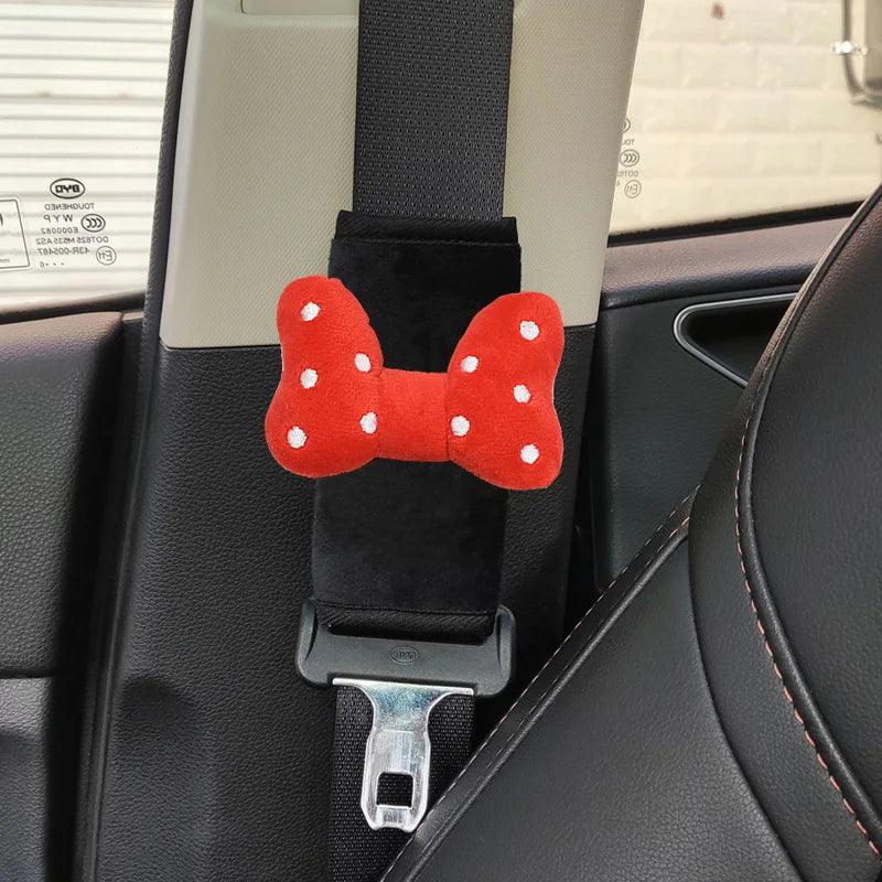 Car Seatbelt Pad Cover Short Cloud Bow Design Shoulder Cushion