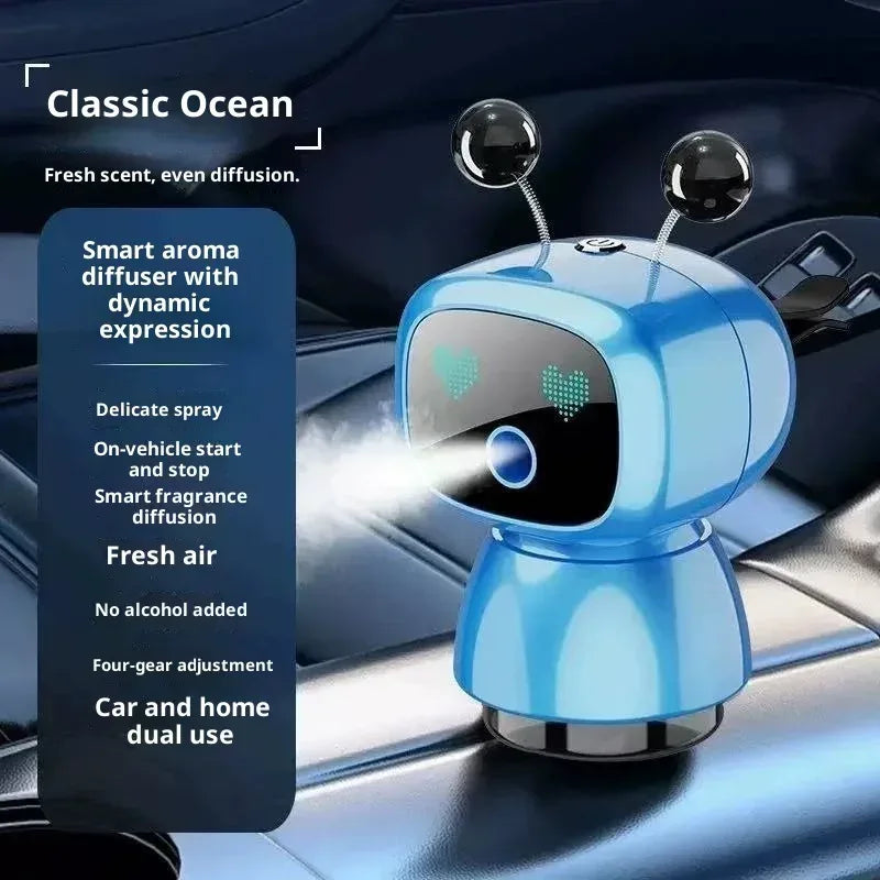 AutoTech Robot Car Aromatherapy Diffuser - Smart Air Freshener LED