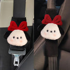 Cartoon Bow Dog Seatbelt Cover Shoulder Pad Car Safety Harness